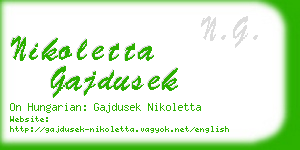 nikoletta gajdusek business card